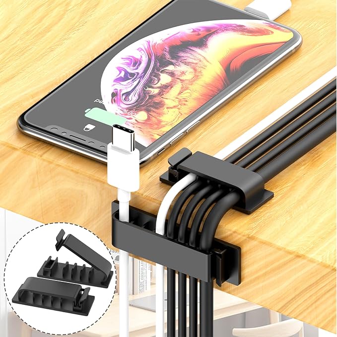 ELII 302PCS Cable Management Kit 4 Cable Sleeve, 45Cable Clips, 11Cable Holders - Image 8