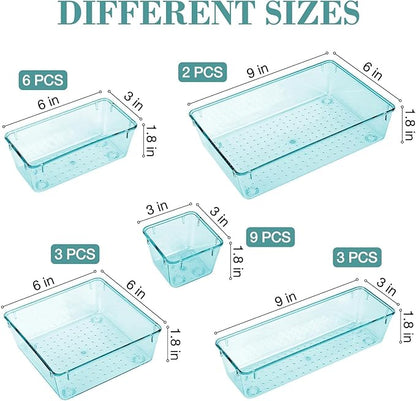 23 PCS Drawer Organizer Set, 5 Varied Size Bathroom and kitchen Drawer cabinet - Image 2