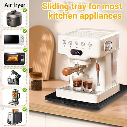 Sliding Tray for Coffee Maker, 360° Rotating Appliance Slider for Kitchen - Image 7