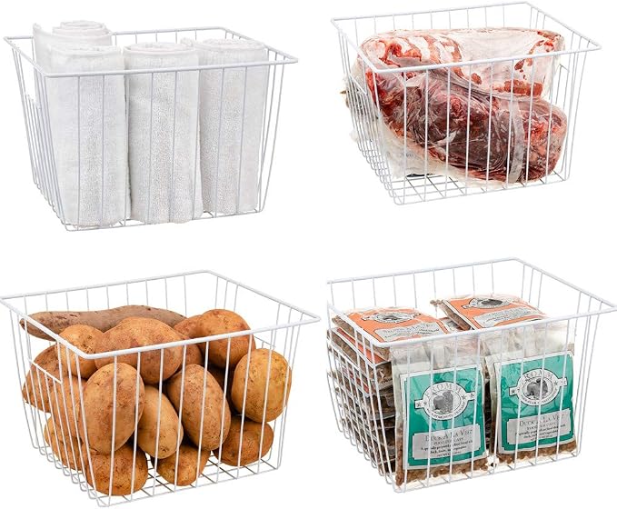 Freezer Wire Baskets, Kitchen Storage Organizer Bins - Image 4