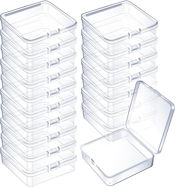 Jetec 18 Pieces Mini Plastic Clear Beads Storage Containers Box by Jetec
