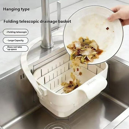 Foldable Sink Drainer Basket Hanging Strainer Colander - Image 8