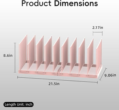 9-Section Desk File Organizer, Vertical File Holder, Mesh Desktop File Folder - Image 2