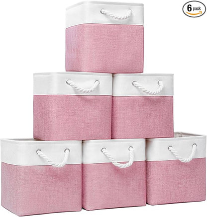 Fabric Storage Cubes, 11 inch cube storage bin by GUOOVVS