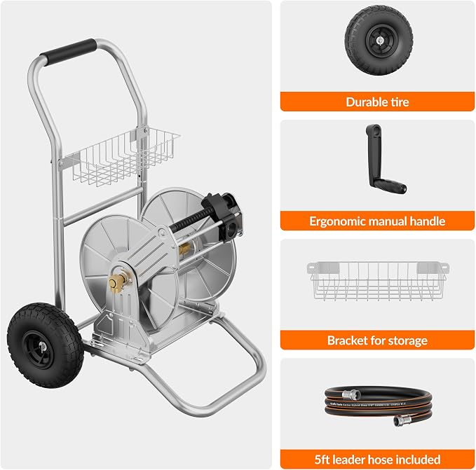 Giraffe Tools Garden Hose Reel Cart - Image 8