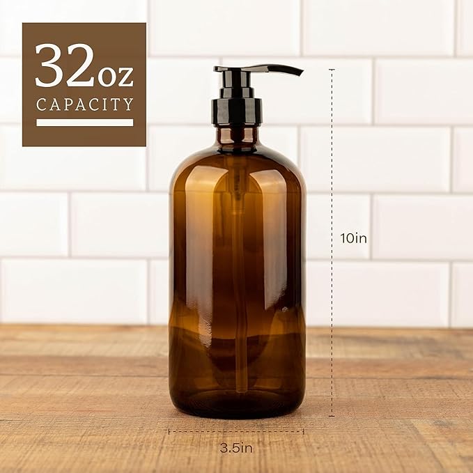 32 Ounce Glass Large Soap Dispenser - Image 9