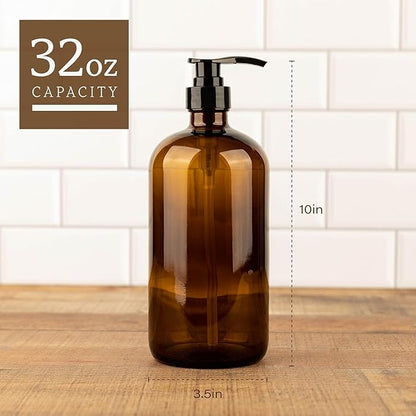 32 Ounce Glass Large Soap Dispenser - Image 9