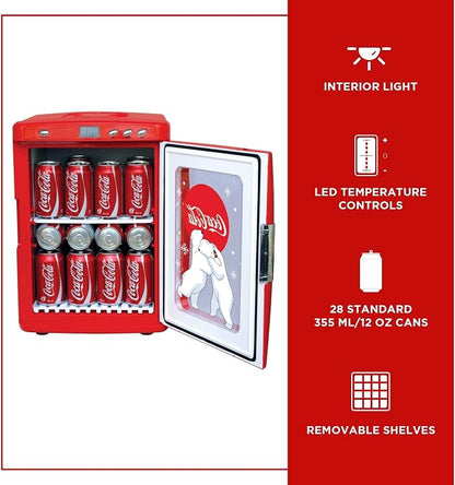 Coca-Cola 25L Retro Mini Fridge Polar Bear Design Portable Cooler/Warmer - Image 4