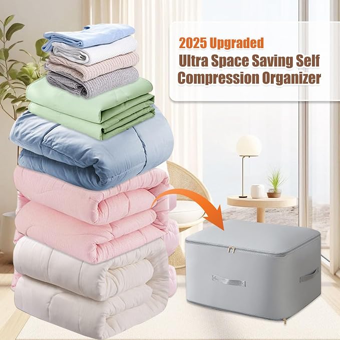 Ultra Space Saving Self Compression Organizer, Upgraded Space Saving Self - Image 2