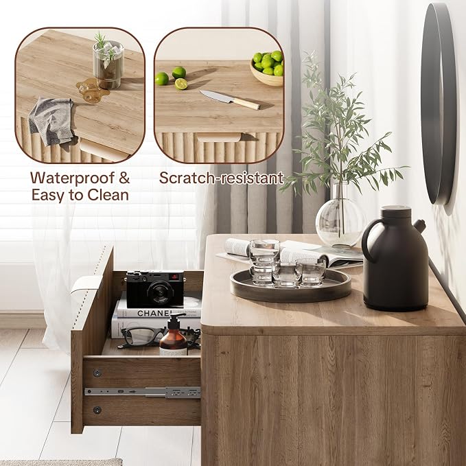 Fluted Buffet Cabinet Accent - Image 4