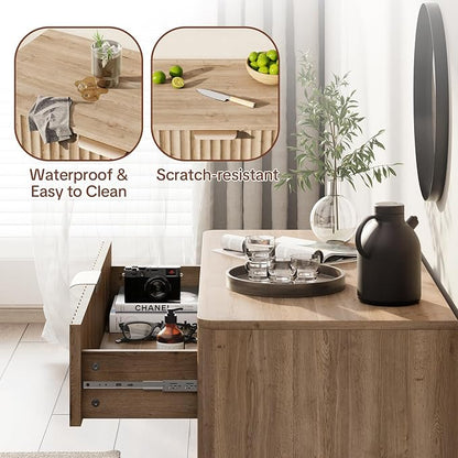 Fluted Buffet Cabinet Accent - Image 4