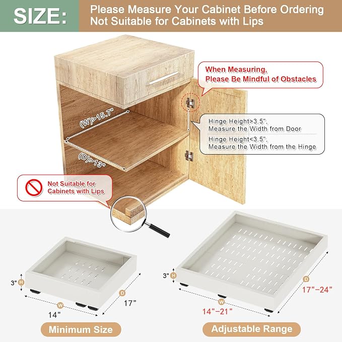 2Pc Pull out Cabinet Organizer, Depth Expandable - Image 2