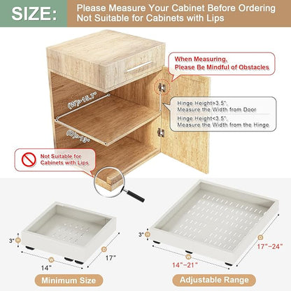 2Pc Pull out Cabinet Organizer, Depth Expandable - Image 2