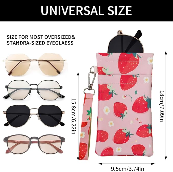 Double Eyeglass Case Soft Dual Glasses Case - Image 2