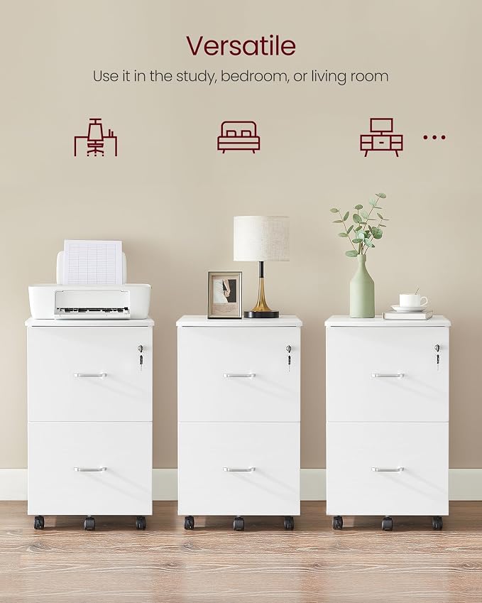 VASAGLE 2-Drawer File Cabinet, Locking Filing Cabinet - Image 9