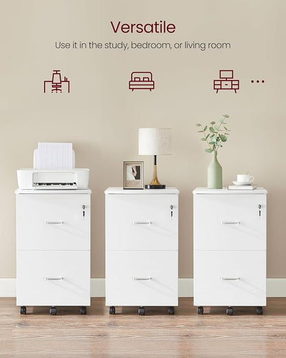 VASAGLE 2-Drawer File Cabinet, Locking Filing Cabinet - Image 9