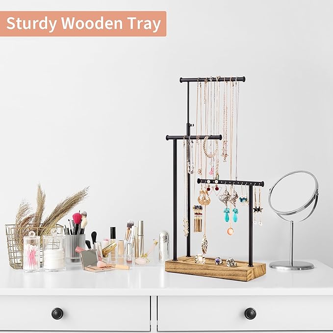 SRIWATANA Jewelry Organizer Stand, Extra Tall Necklace Holder Jewelry Holder - Image 4