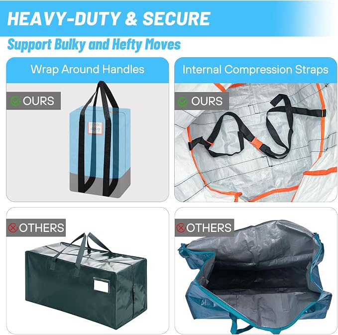 6 Pack Large Moving Bags, Storage Bag - Image 3