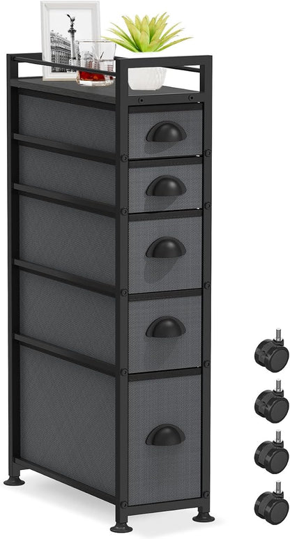 LASZOLA Narrow Cabinet Slim Storage Cart by LASZOLA