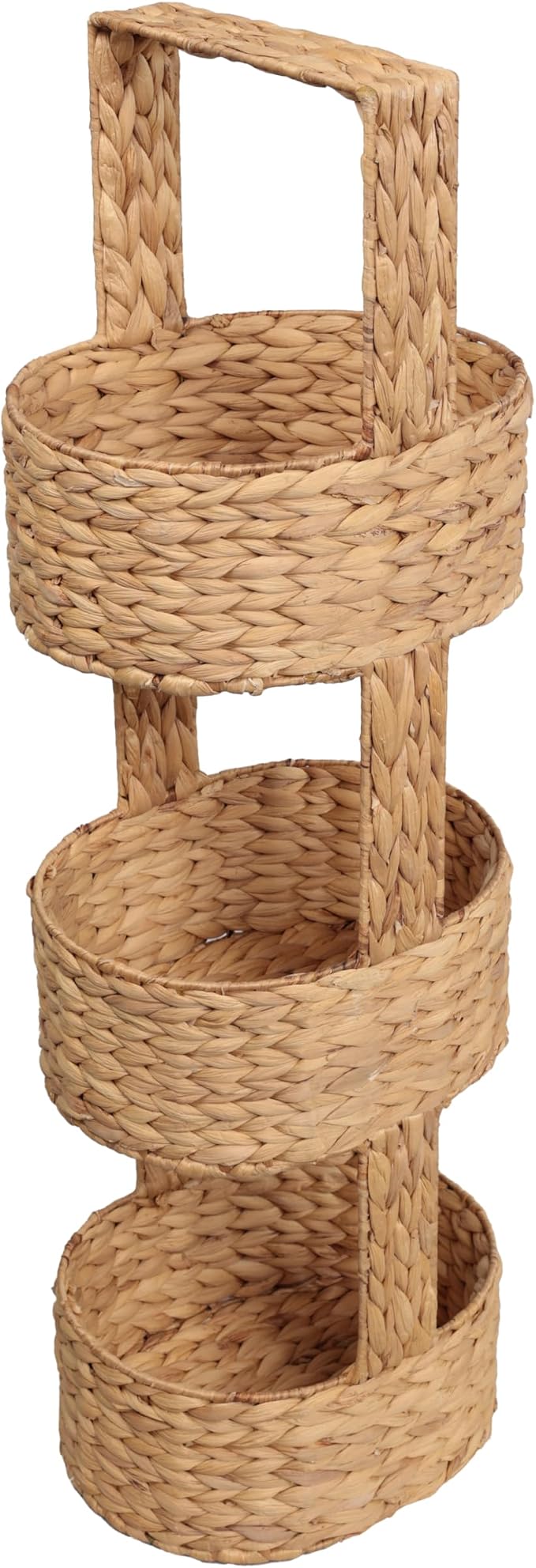 happimess Riverbend 3-Tier Water Hyacinth Storage Tower 35.5", Natural | by Happimess