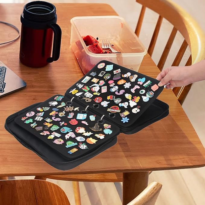 Enamel Pin Display Pages Pin Carrying Case, Pins Collection Storage Organizer - Image 4