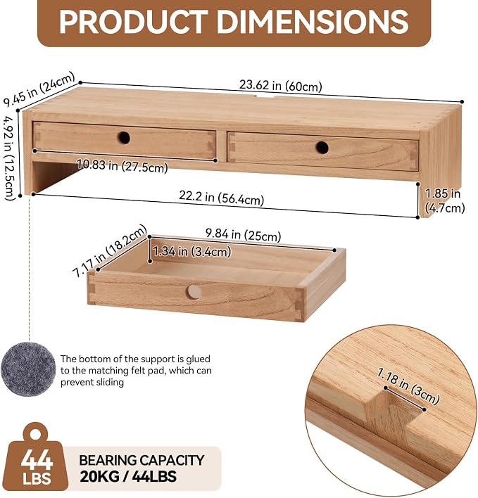 KIRIGEN Wood Monitor Stand - Image 6