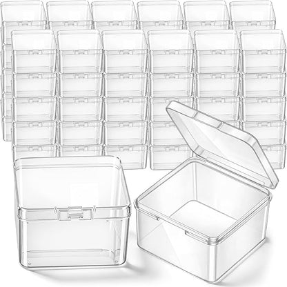 Jetec 60 Pieces Mini Plastic Clear Beads Storage Containers Box by Jetec