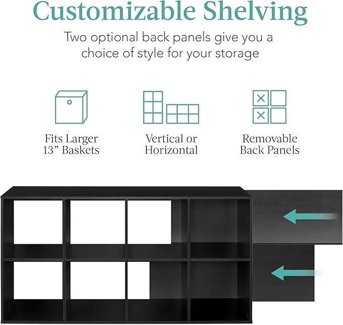 Best Choice Products 8-Cube Storage Organizer, 13.5in Shelf Opening, Display - Image 3