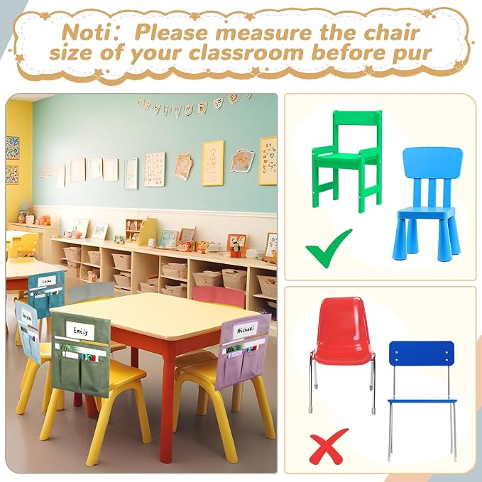 gisgfim 12 Pcs Small Chair Pockets - Image 6