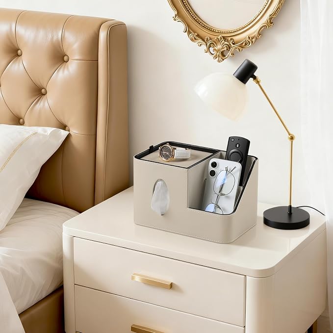 PU Leather Square Tissue Box Cover - Image 2