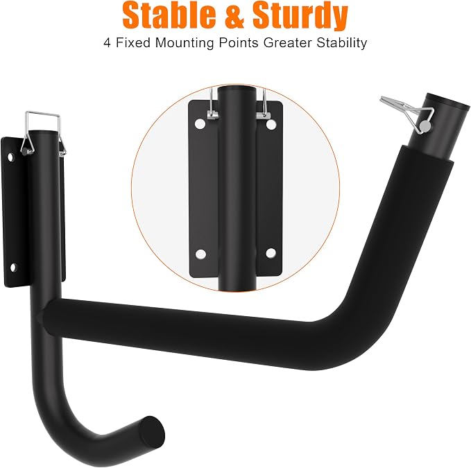 Kayak Wall Rack 2 Pack, Heavy Duty Kayak Hooks - Image 6