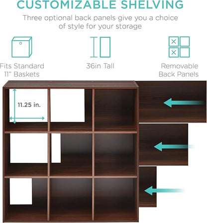 Best Choice Products 9-Cube Storage Organizer, 11in Shelf Opening, Display Shelf - Image 4
