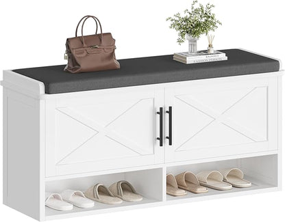 Farmhouse Shoe Storage Bench by Zeibospri