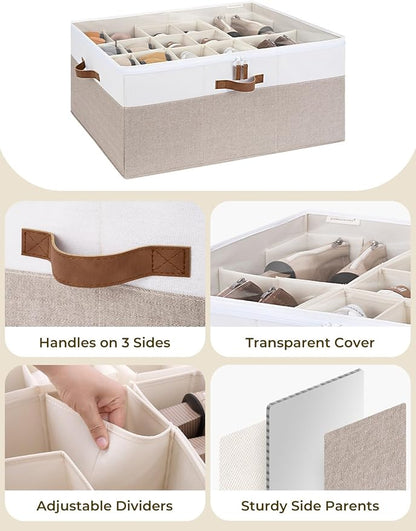 StorageWorks Shoe Organizer for Closet, Fits up to 24 Pairs, Shoe Cubby Storage - Image 5