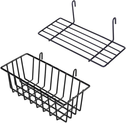 GBYAN Grid Wall Basket Wall Grid Panel Accessories Wire Straight Shelf by GBYAN