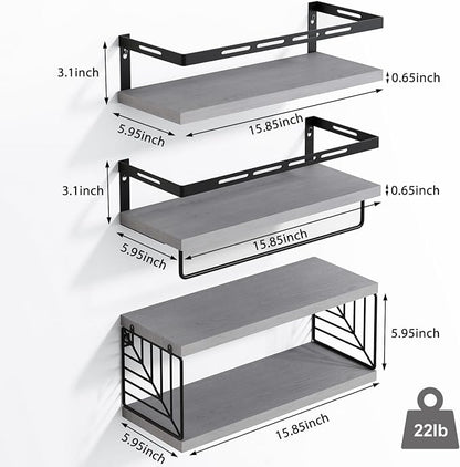 Fixwal Wall Mounted Bathroom Shelves Over Toilet | Wall Shelf - Image 2