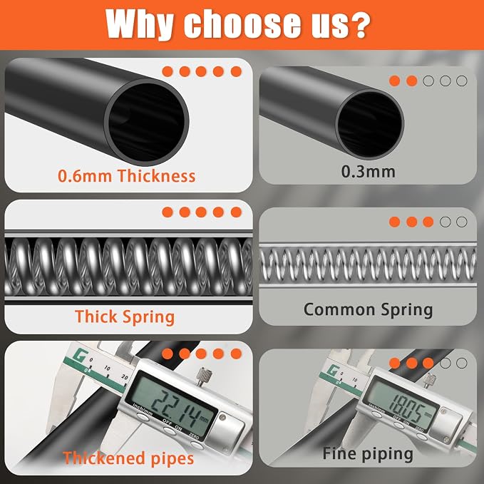AIZESI Black 1pcs Spring Tension Curtain Rods 17 to 26 Inches, Short Tension - Image 5
