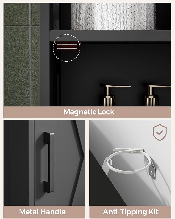 Homhedy Farmhouse Bathroom Storage Cabinet - Image 6