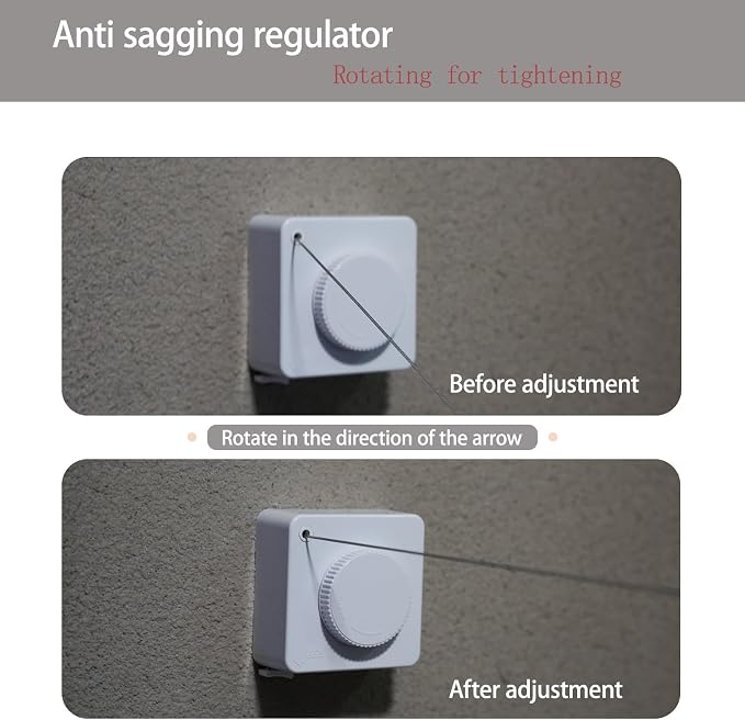 Indoor Retractable Clothesline, Wall-Mounted Heavy Duty Laundry Line, Stainless - Image 3