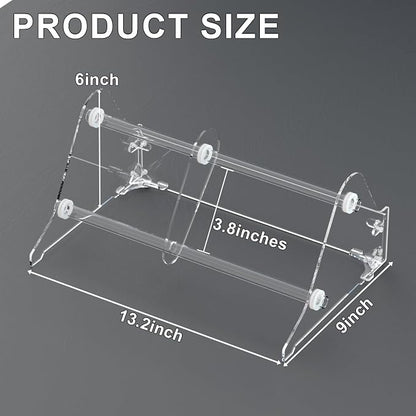 Homakover Acrylic Ribbon Storage Organizer, Wall Mounted or Desk Top, 2-Layer - Image 2