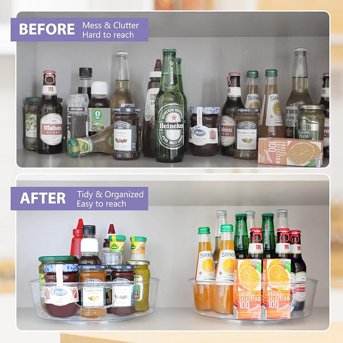 GUZON 4 Pack Lazy Susan Organizer - Image 3
