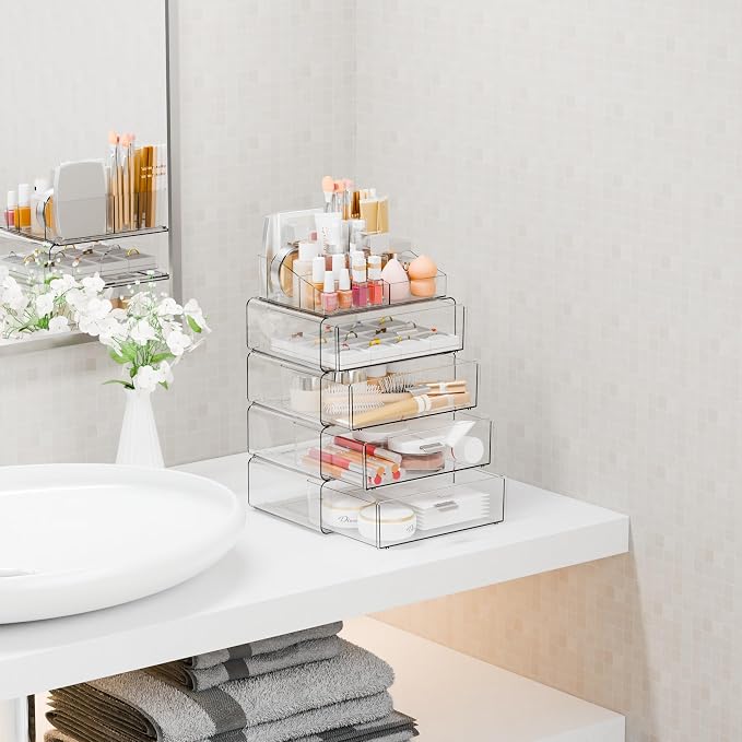 Yieach Clear Acrylic Makeup Organizers Countertop - Image 5