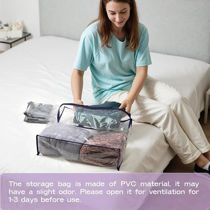 10 Pack Clear Storage Bags for Clothes, 22L Blanket Storage Bags, Under Bed - Image 7