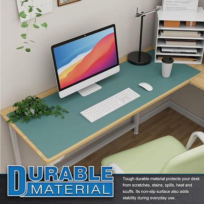 K KNODEL Large Office Leather Desk Mat, Mouse and Keyboard Pad, Computer and - Image 3