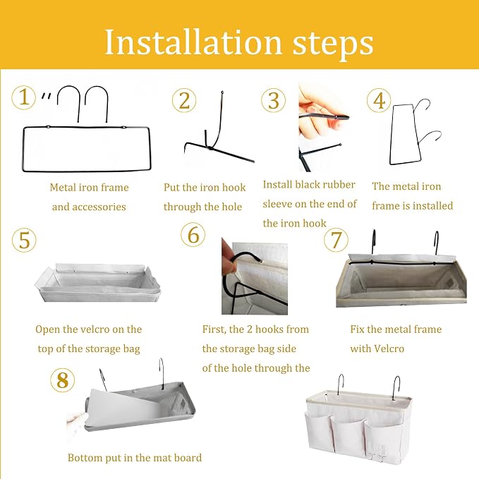 Bedside Caddy, Bedside Hanging Storage Organizer forBunk and Hospital Beds - Image 4