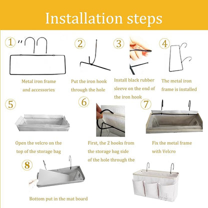 Bedside Caddy, Bedside Hanging Storage Organizer forBunk and Hospital Beds - Image 4