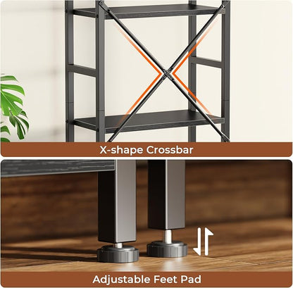 SUPERJARE Triple Bookshelf, Bookcase - Image 7