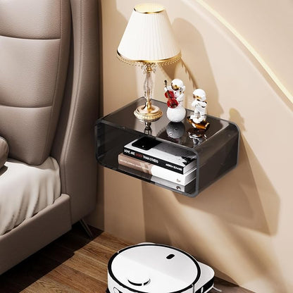 Acrylic Floating Nightstand, Bedside Table, Nightstand Shelf Wall Mounted - Image 4