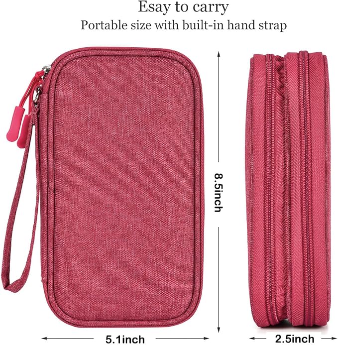 CAAORDKSO Electronic Organizer Travel Case Storage Bag, Universal Electronics - Image 4