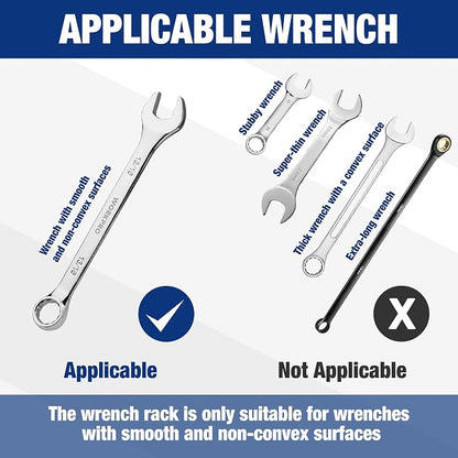 WORKPRO 2-Piece Wrench Organizer, 24-Slot Plastic Holder Set - Image 5